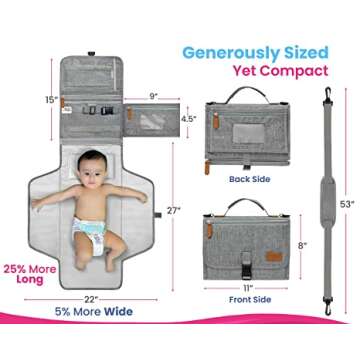 Portable Changing Pad with Shoulder Strap for Parents on the Go