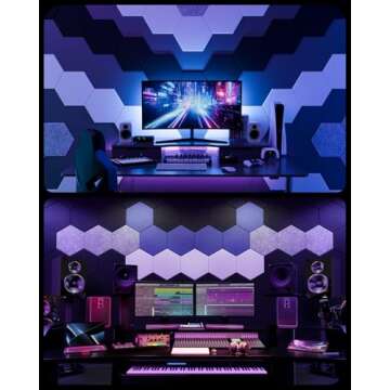 ZenSonic Soundproof Foam Panels for Walls - 12 Pack