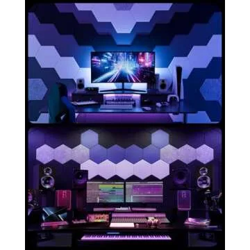 ZenSonic Soundproof Foam Panels for Walls - 12 Pack