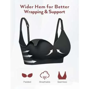 Comfortable Women's Maternity Nursing Bra Set - 3 Pack