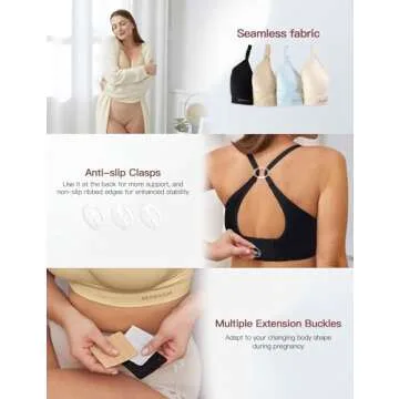Comfortable Women's Maternity Nursing Bra Set - 3 Pack