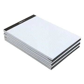Amazon Basics Quad Ruled Graph Paper Pad 600 Count 6 Pack