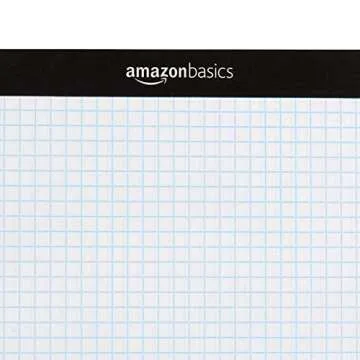 Amazon Basics Quad Ruled Graph Paper Pad 600 Count 6 Pack