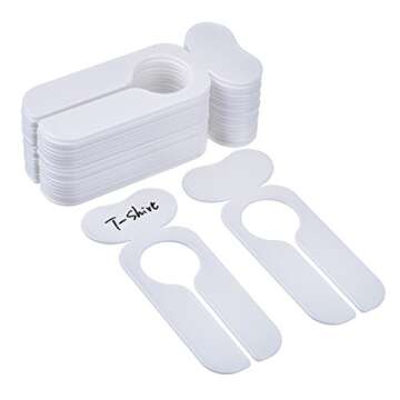 WILLBOND 20 Pack Closet Dividers for Hanging Clothes Clothing Size Clothing Rack Dividers Baby Closet Dividers Weekly Clothes Organizer with 1 Piece Marker Pen for Home Closet Cloth Store