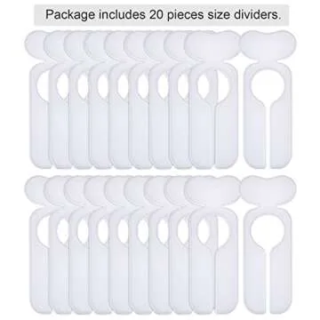 WILLBOND 20 Pack Closet Dividers for Hanging Clothes Clothing Size Clothing Rack Dividers Baby Closet Dividers Weekly Clothes Organizer with 1 Piece Marker Pen for Home Closet Cloth Store