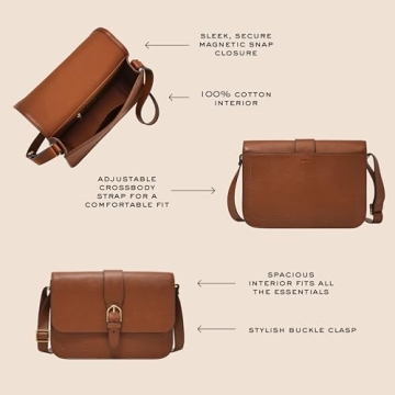 Fossil Zoey Genuine Leather Crossbody Bag for Women