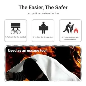 2025 Emergency Fire Blanket for Home and Kitchen Safety