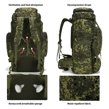 W WINTMING 70L Hiking Backpack Durable and Comfortable