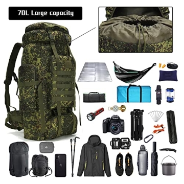 W WINTMING 70L Hiking Backpack Durable and Comfortable