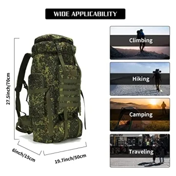 W WINTMING 70L Hiking Backpack Durable and Comfortable