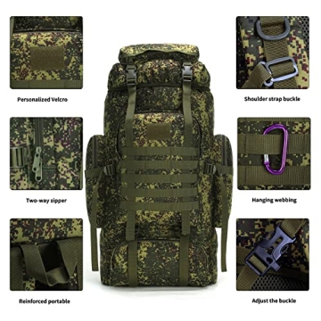 W WINTMING 70L Hiking Backpack Durable and Comfortable