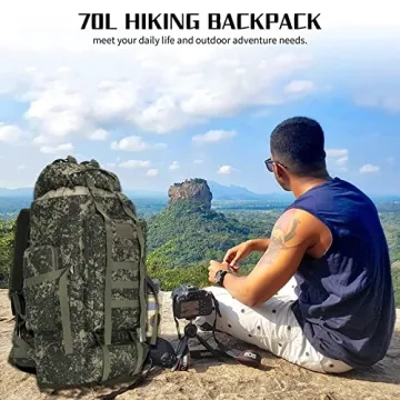 W WINTMING 70L Hiking Backpack Durable and Comfortable