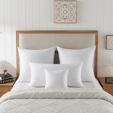 Premium 26x26 Euro Feather Down Pillow Inserts Set of 2