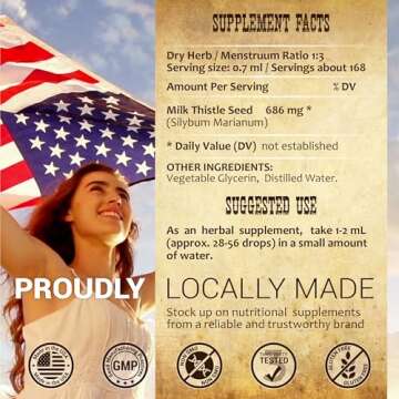 Milk Thistle Extract - All-Natural Cleanse and Detox Supplement for Liver Support, Immune System Boost and Skin Health - Silymarin Nutritional Supplement - 4 Fl Oz