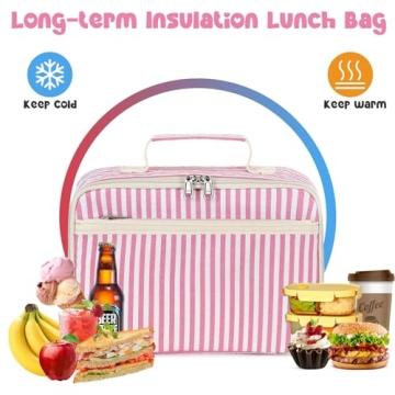 Bluboon Kids Insulated Lunch Bag for School