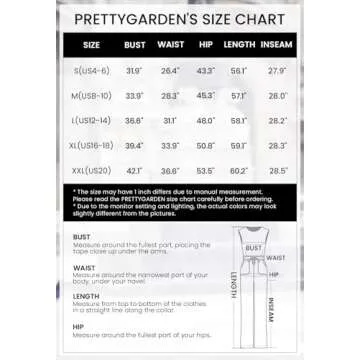 PRETTYGARDEN Womens Summer Jumpsuits Dressy Casual One Piece Outfits Sleeveless Mock Neck Wide Leg Pants Rompers with Pockets