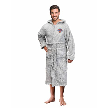 NBA Adult Plush Hooded Robe - New York Knicks - Cozy Style