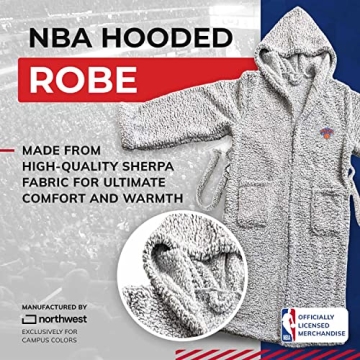 NBA Adult Plush Hooded Robe - New York Knicks - Cozy Style