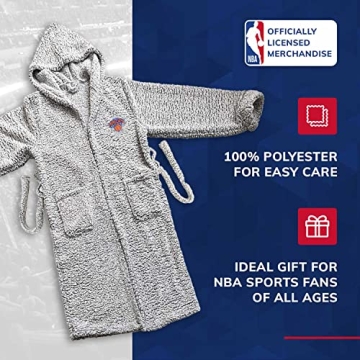 NBA Adult Plush Hooded Robe - New York Knicks - Cozy Style