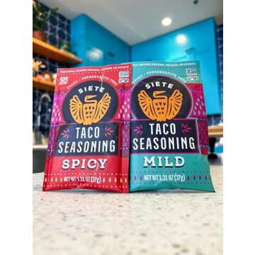 Siete Spicy Taco Seasoning | Vegan & Gluten Free | 6 Pack