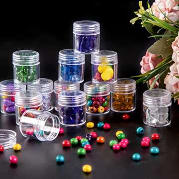 BigOtters 30 Grids Diamond Painting Storage Containers, Portable Bead Storage Organizer with Lids Small Diamond Painting Containers Glitter Containers for Crafts, Jewelry, 6.3 X 5.3 X 1.4inch