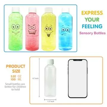 VMNlooking Calm Down Sensory Bottles for Calm Down Corner Items, Calming Sensory Toys, Sensory Bottles for Social Emotional Learning with Glitter Pom Poms and More