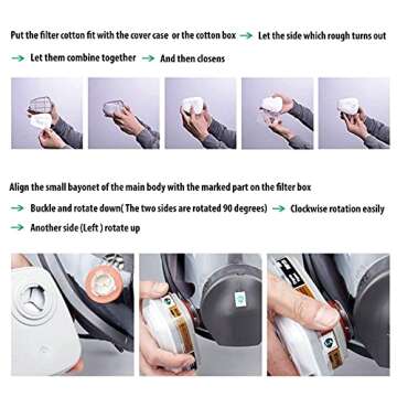 Active Carbon Gases Chemicals Respirator - for Vapors, Paint, Dust,Formaldehyde, Sanding, Polishing, Spraying,Machine Polishing and other Work