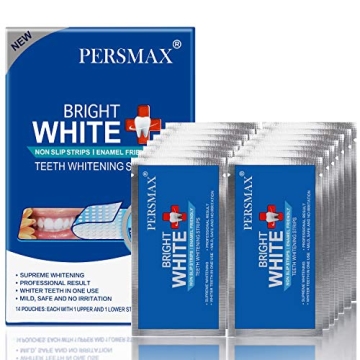 PERSMAX Teeth Whitening Strips for Teeth Sensitive, Non-Slip Enamel-Safe Strips, Professional and Sa...