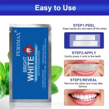 PERSMAX Non-Slip Teeth Whitening Strips for Sensitive Teeth