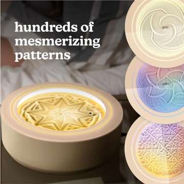 Homedics 11” Drift Sandscape, Compact Size, Zen Garden, Meditation Accessories, Decorative Sandscape, Smart LED Lighting, Wi-Fi Enabled (Nude)