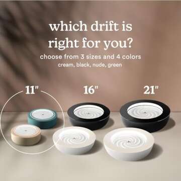 Homedics 11” Drift Sandscape, Compact Size, Zen Garden, Meditation Accessories, Decorative Sandscape, Smart LED Lighting, Wi-Fi Enabled (Nude)