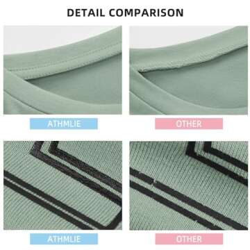 ATHMILE Women’s Oversized T-Shirts - Comfortable Casual Blouse for Summer