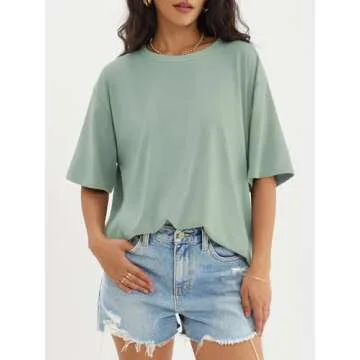 ATHMILE Oversized Women’s Summer T-Shirt Comfy Casual