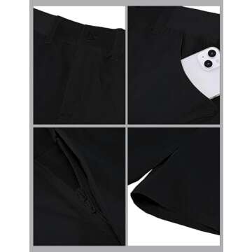 luvamia Shorts for Women Trendy Casual Summer High Waisted Chino Shorts Ribbed Elastic Waist Comfy Shorts with Pockets Womens Casual Shorts for Women Summer Clothes for Women Black Size 8 Size 10