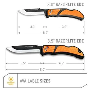 Outdoor Edge 3.5" RazorLite EDC Knife with 6 Blades