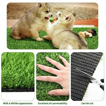 Aodaer 12 Pack Artificial Grass Mats for All Projects