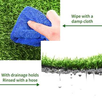 Aodaer 12 Pack Artificial Grass Mats for All Projects