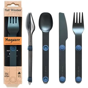 FULL WINDSOR - MAGWARE Magnetic Camping Cutlery Set - Compact Travel Utensils for Outdoor Dining (3 ...
