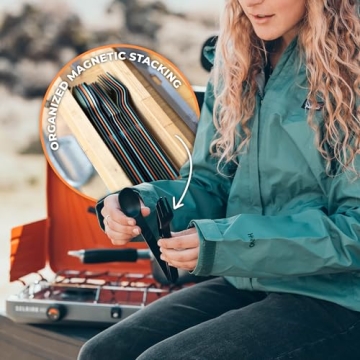Compact Magnetic Camping Cutlery Set for Travelers