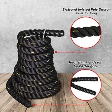 High Quality ZENY Exercise Battle Rope 30ft/40ft/50ft