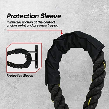 High Quality ZENY Exercise Battle Rope 30ft/40ft/50ft
