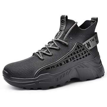 Eowathy Walking Shoes for Men Fashion Sneakers Athletic Sport Running Casual Tennis Shoe Grey