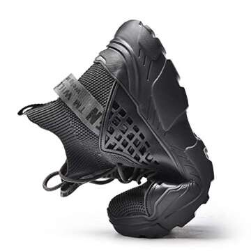 Eowathy Walking Shoes for Men Fashion Sneakers Athletic Sport Running Casual Tennis Shoe Grey