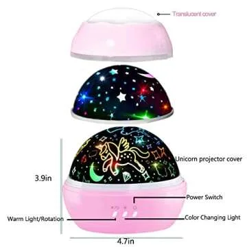 Enchanting Unicorn Star Projection Lamp for Kids