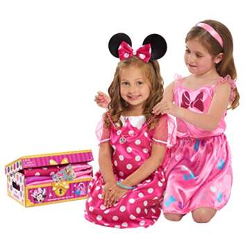 Disney Junior Minnie Mouse Bowdazzling Dress Up Trunk Set, Officially Licensed Kids Toys for Ages 3 Up by Just Play