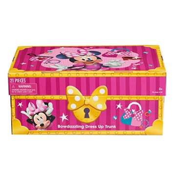 Disney Junior Minnie Mouse Bowdazzling Dress Up Trunk Set, Officially Licensed Kids Toys for Ages 3 Up by Just Play