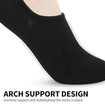 VOROLO No Show Socks for Womens,Low Cut Ankle Socks,Non Slip Flat Boat Invisible Liner Socks,Cotton Soft Cushion Athletic Socks(6 Pairs_Black2+White+Gray2+Beige_M)