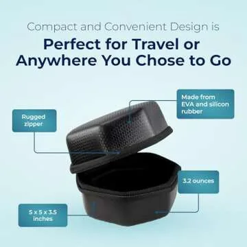 Adaptive Sound Technologies LectroFan Travel Case - Travel Case for LectroFan Sleep Sound Machine - Protective Case for LectroFan Sleep Device - Lightweight EVA & Silicon Rubber - Zip Close - Black