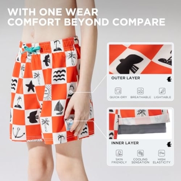 HAPPY NOCNOC Boys Swim Trunks Comfort & Style