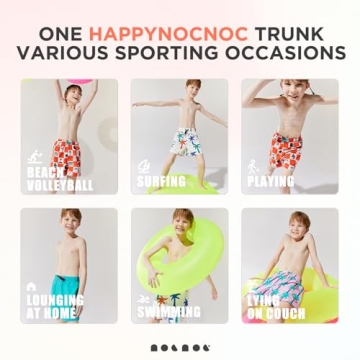 HAPPY NOCNOC Boys Swim Trunks Comfort & Style